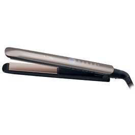Remington Plancha de Pelo Keratin Therapy Pro S8590 Gris, Placas Cerámica con Queratina, Sensor de Protección Térmica, 230°C